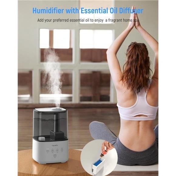 4.5L Top Fill Air Humidifier Warm and Cool Mist Large Room for home - Picture 1 of 8
